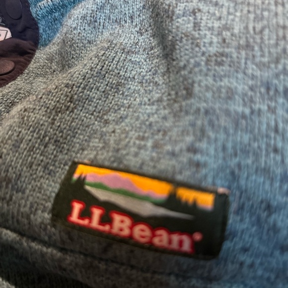 LL BEAN EUC BOYS GIRLS BLUE SWEATSHIRT TOP TOPS SHIRT WINTER CASUAL SZ L 14 16 - Picture 4 of 6